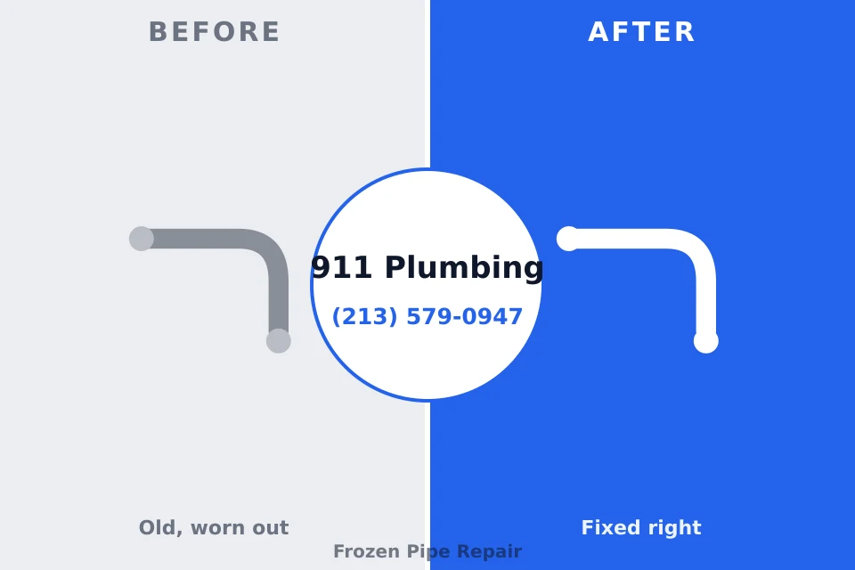 Before and after: plumbing repair Cedar City, UT
